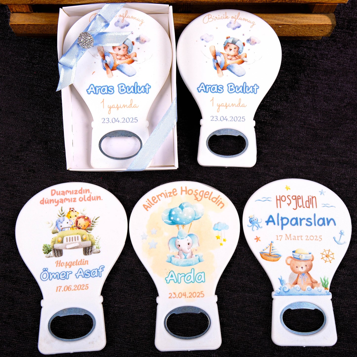 Kişiselleştirilmiş Baby Shower Açacak Magnet, Mevlit Bebek Buzdolabı Magneti, Kişiye Özel Bebek Şekeri Hediyeleri