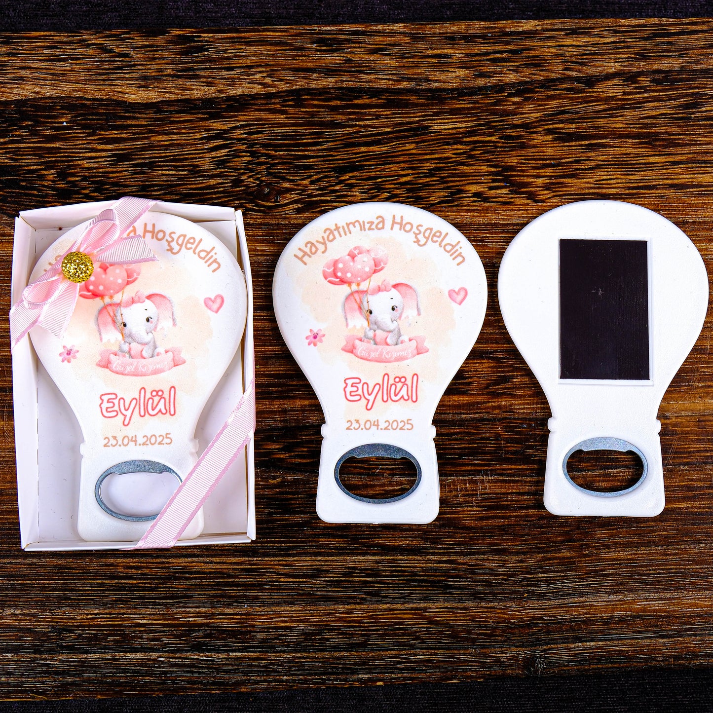 Kişiselleştirilmiş Baby Shower Açacak Magnet, Mevlit Bebek Buzdolabı Magneti, Kişiye Özel Bebek Şekeri Hediyeleri