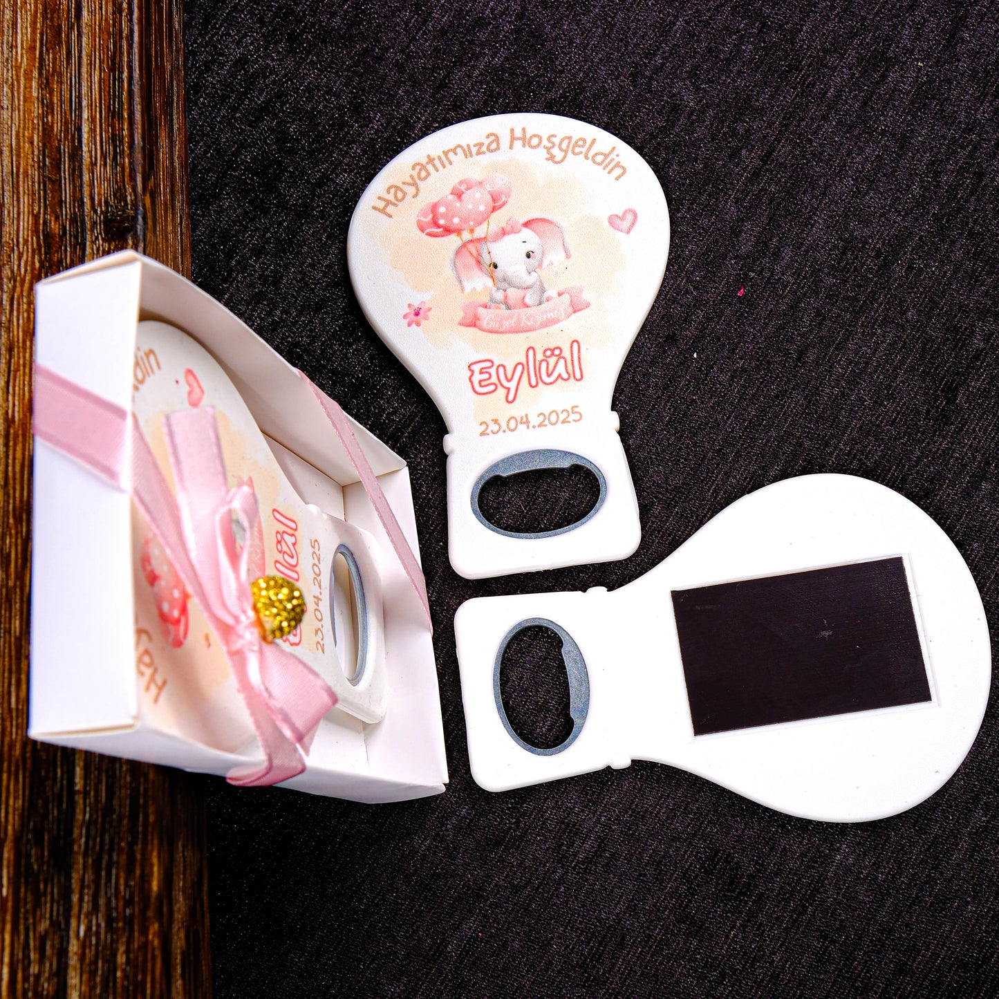 Kişiselleştirilmiş Baby Shower Açacak Magnet, Mevlit Bebek Buzdolabı Magneti, Kişiye Özel Bebek Şekeri Hediyeleri