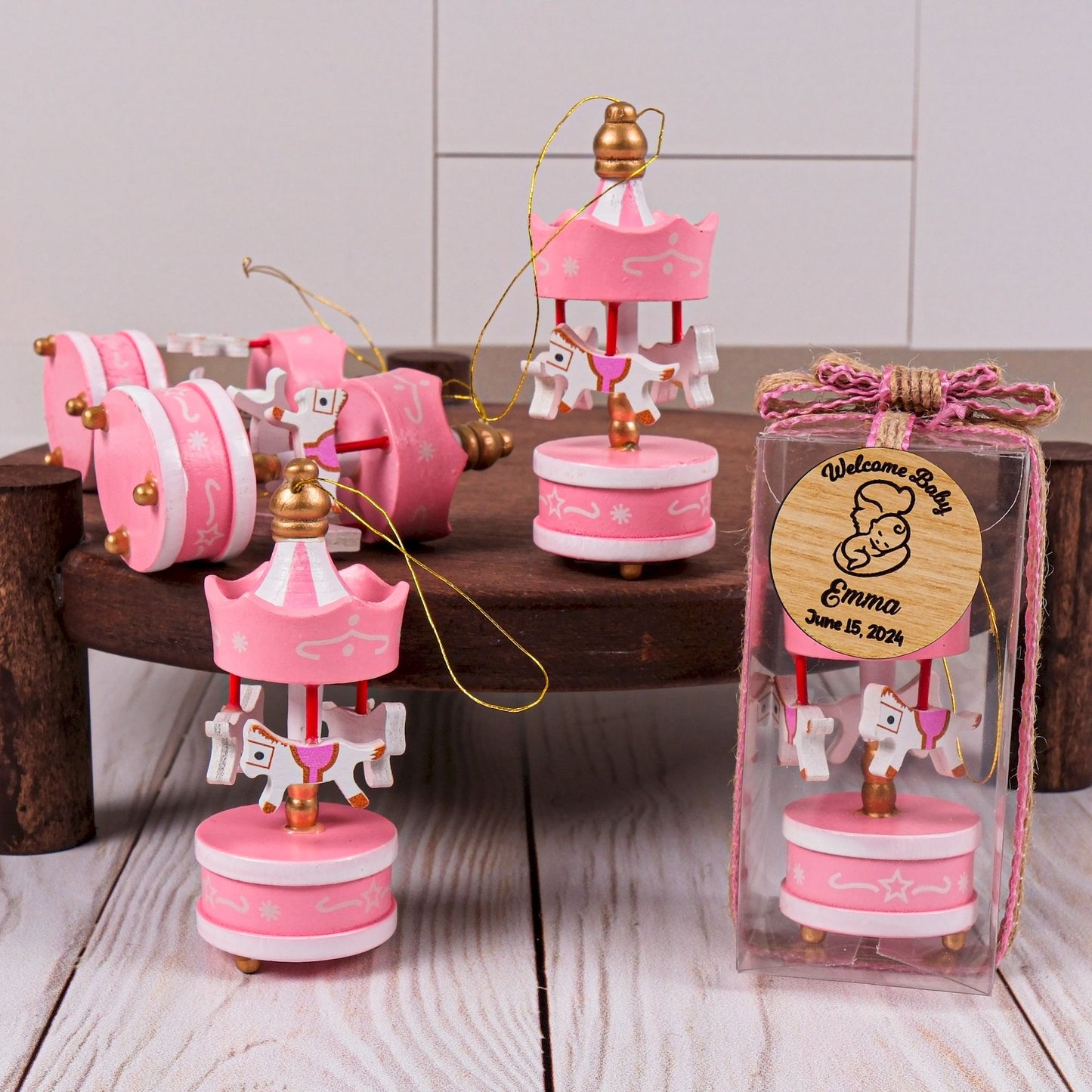 Kişiye Özel Baby Shower Atlıkarınca Süsü, Cinsiyet Partisi, Doğum Günü Kutlaması