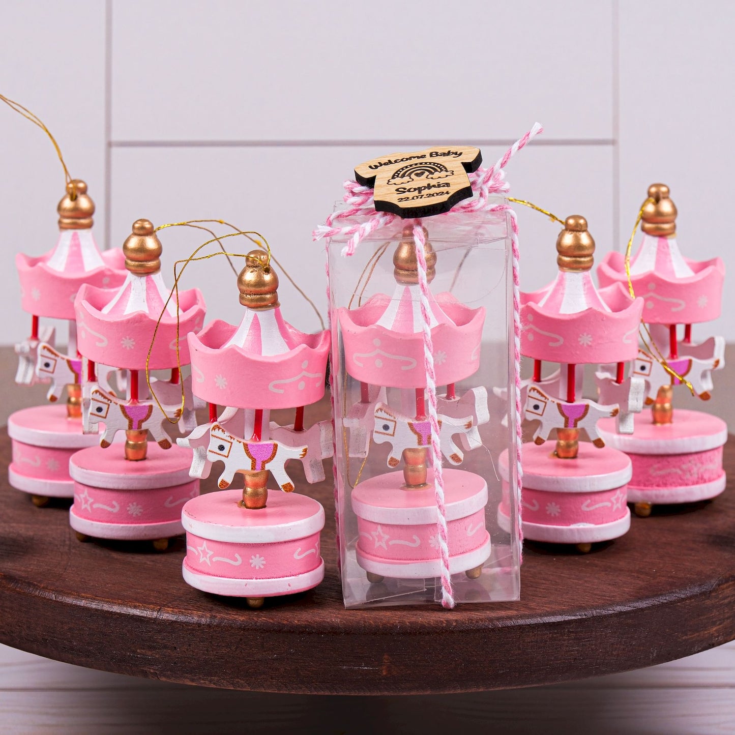 Kişiye Özel Baby Shower Atlıkarınca Süsü, Cinsiyet Partisi, Doğum Günü Kutlaması