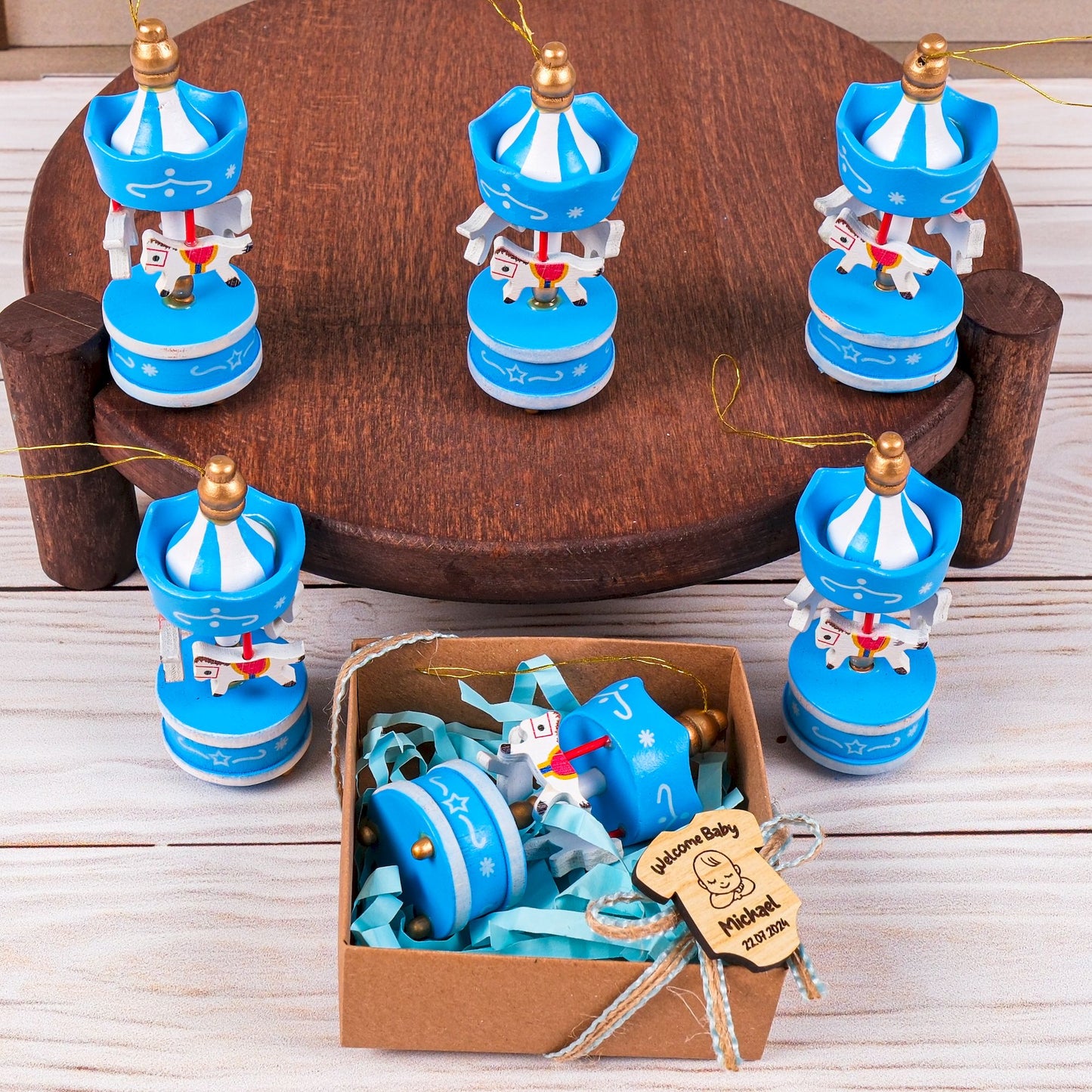 Kişiye Özel Baby Shower Atlıkarınca Süsü, Cinsiyet Partisi, Doğum Günü Kutlaması