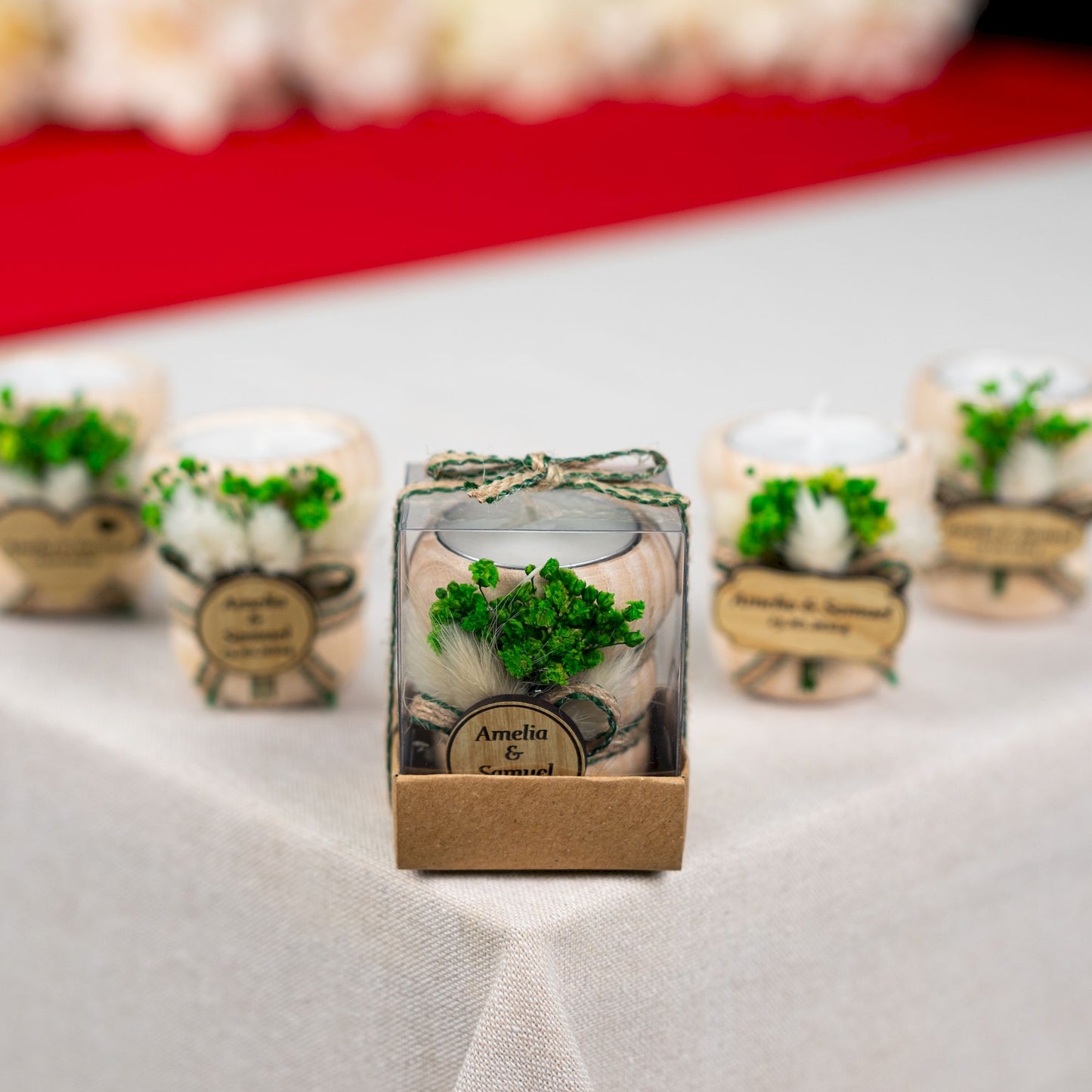 Kişiye Özel Ahşap Mumluk Düğün Hediyeleri, Nişan Hediyeleri, Nikah Hediyeleri