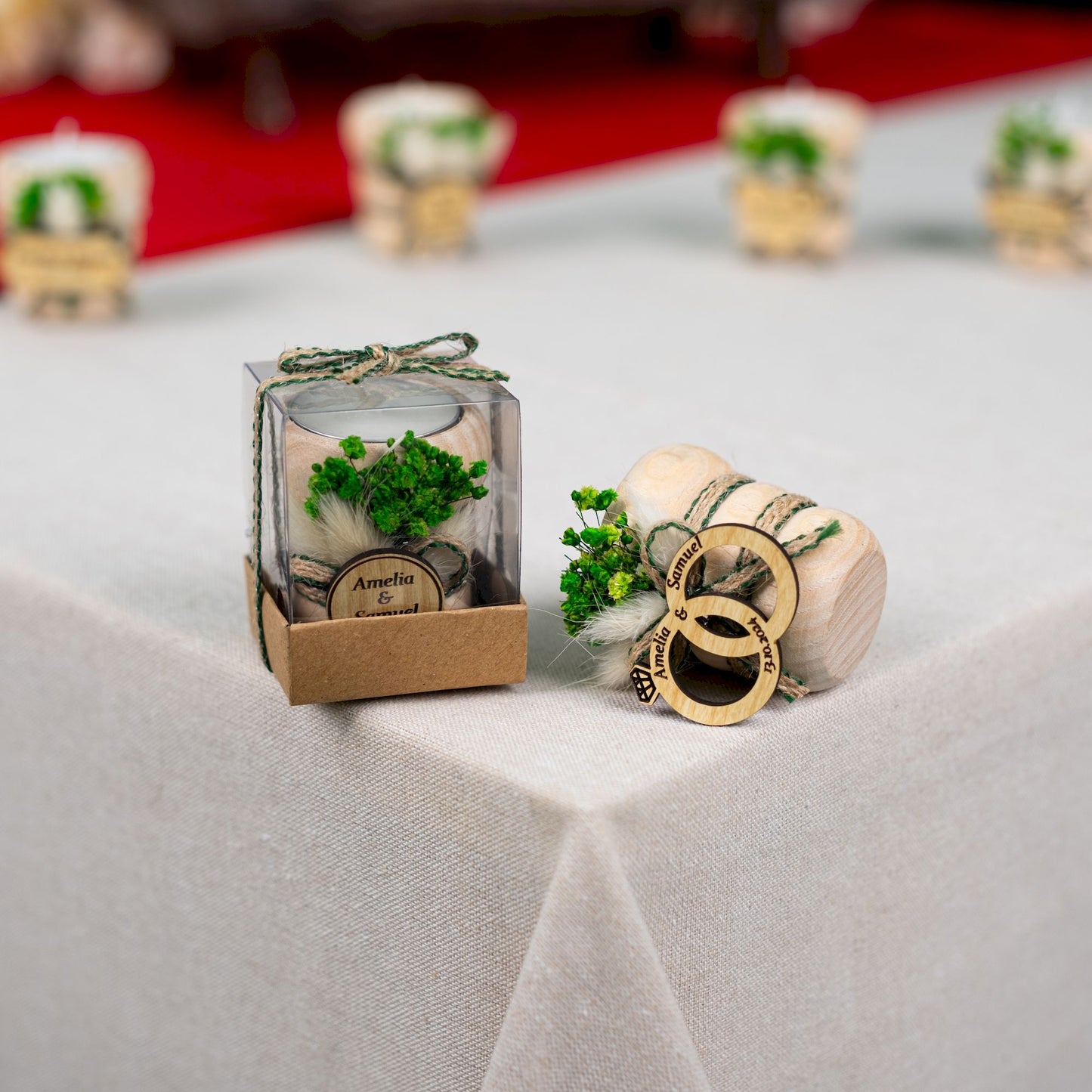 Kişiye Özel Ahşap Mumluk Düğün Hediyeleri, Nişan Hediyeleri, Nikah Hediyeleri