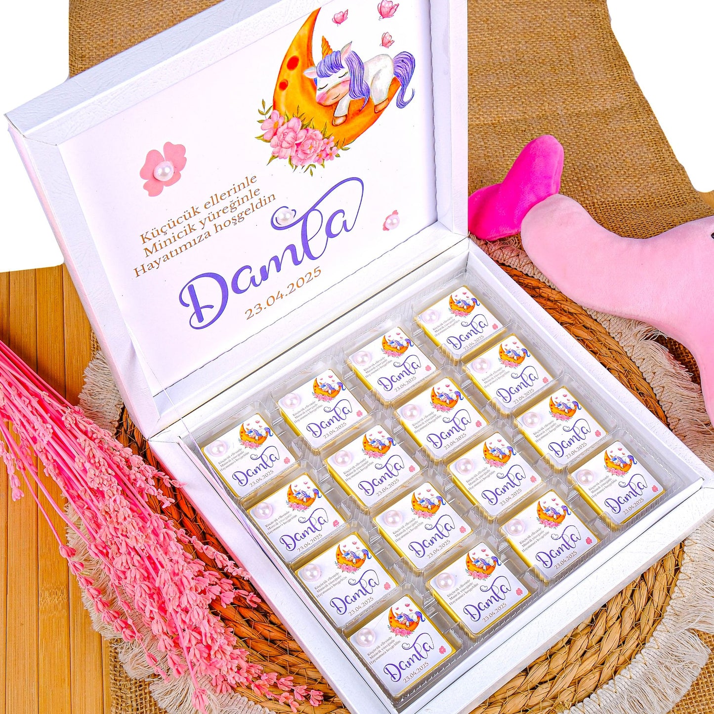 Kişiye Özel Baby Shower Çikolata Kutusu, Cinsiyet Partisi, Doğum Günü Kutlaması