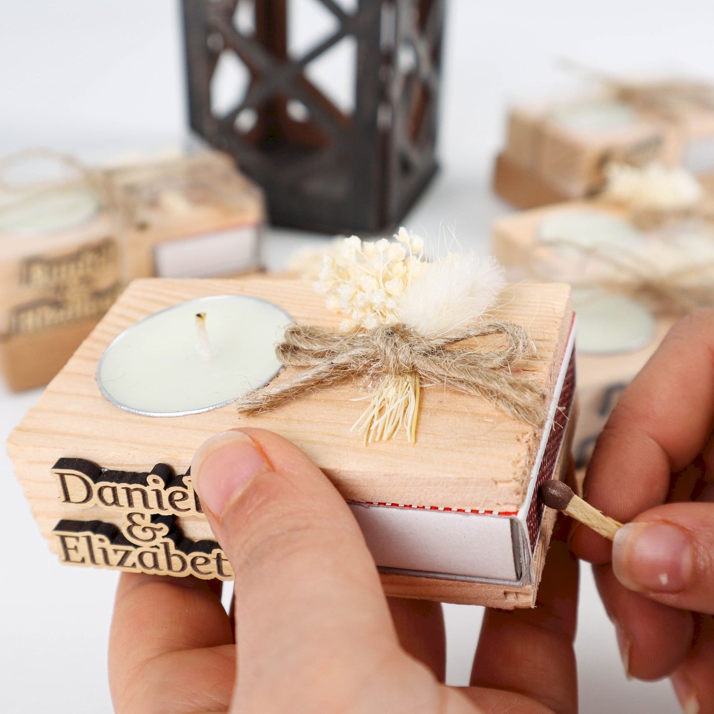 Kişiye Özel Ahşap Mumluk Düğün Hediyeleri, Nikah Hediyeleri, Nişan Hediyeleri