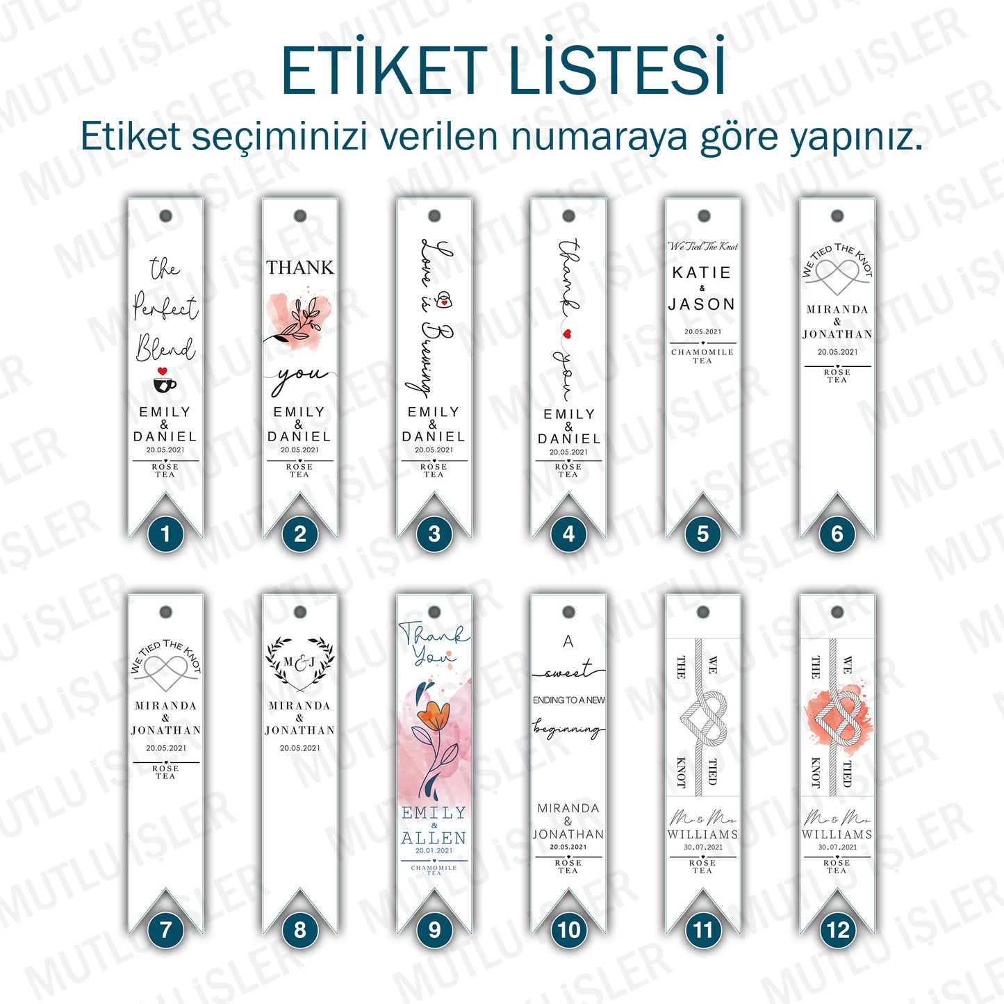 Kişiye Özel Hediyelik Bitki Çayı Düğün Hediyeleri, Nikah Hediyeleri, Nişan Hediyeleri