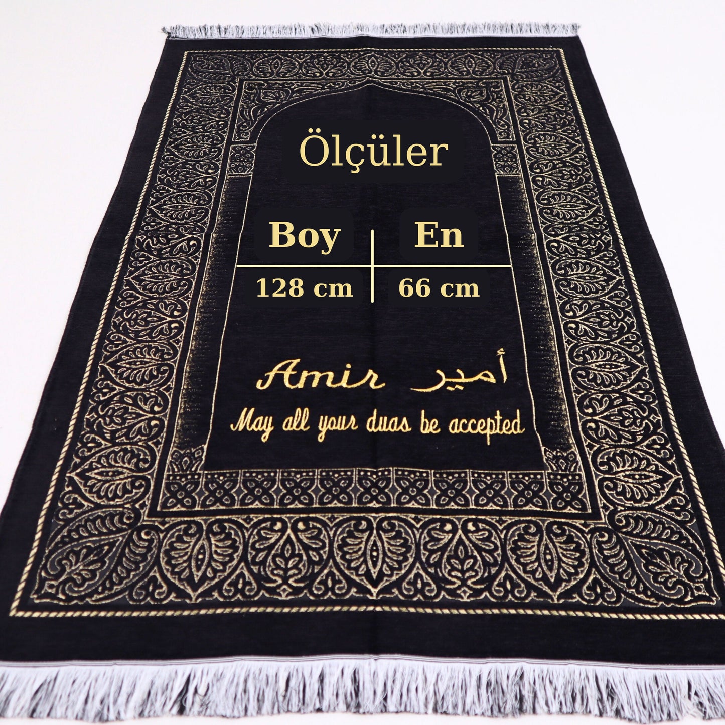 Kişiselleştirilmiş İsme Özel Seccade Kuran Tesbih Hediye Seti, Hediyelik İsimli Seccade Seti