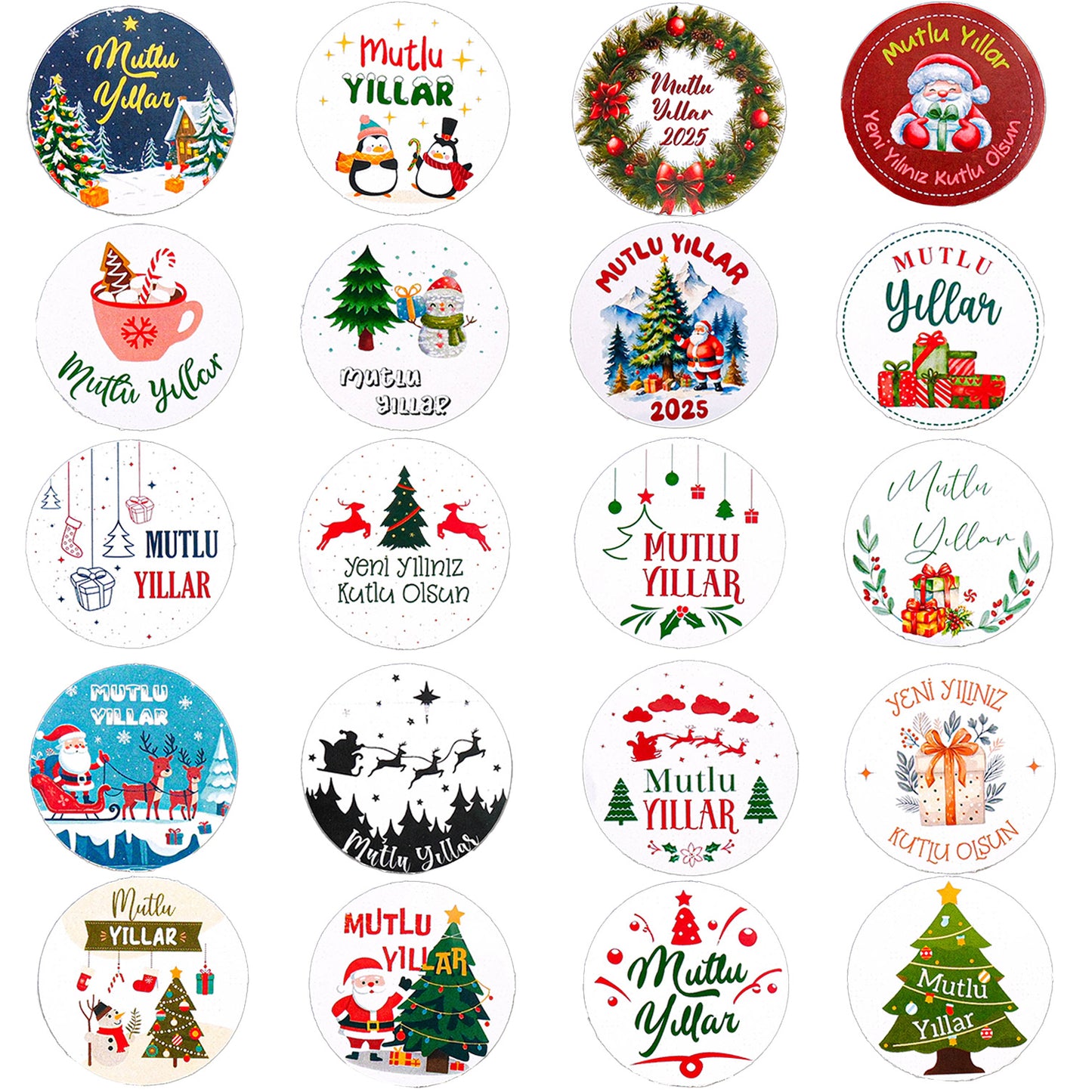 Mutlu Yıllar Yılbaşı Sticker, Yılbaşı Çıkartma Cam Sticker Happy New Year Sticker