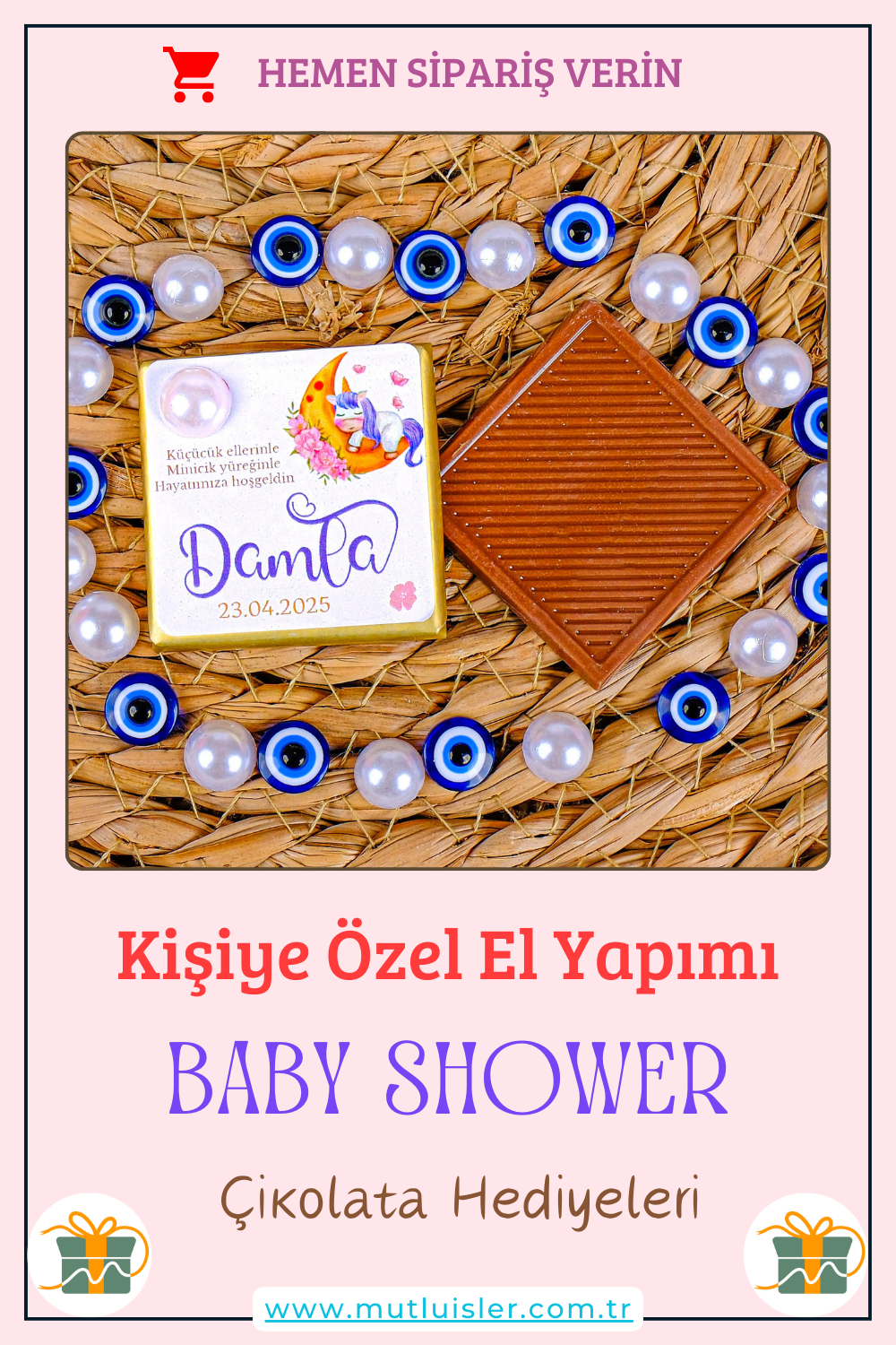 Kişiye Özel Baby Shower Çikolata Kutusu, Cinsiyet Partisi, Doğum Günü Kutlaması
