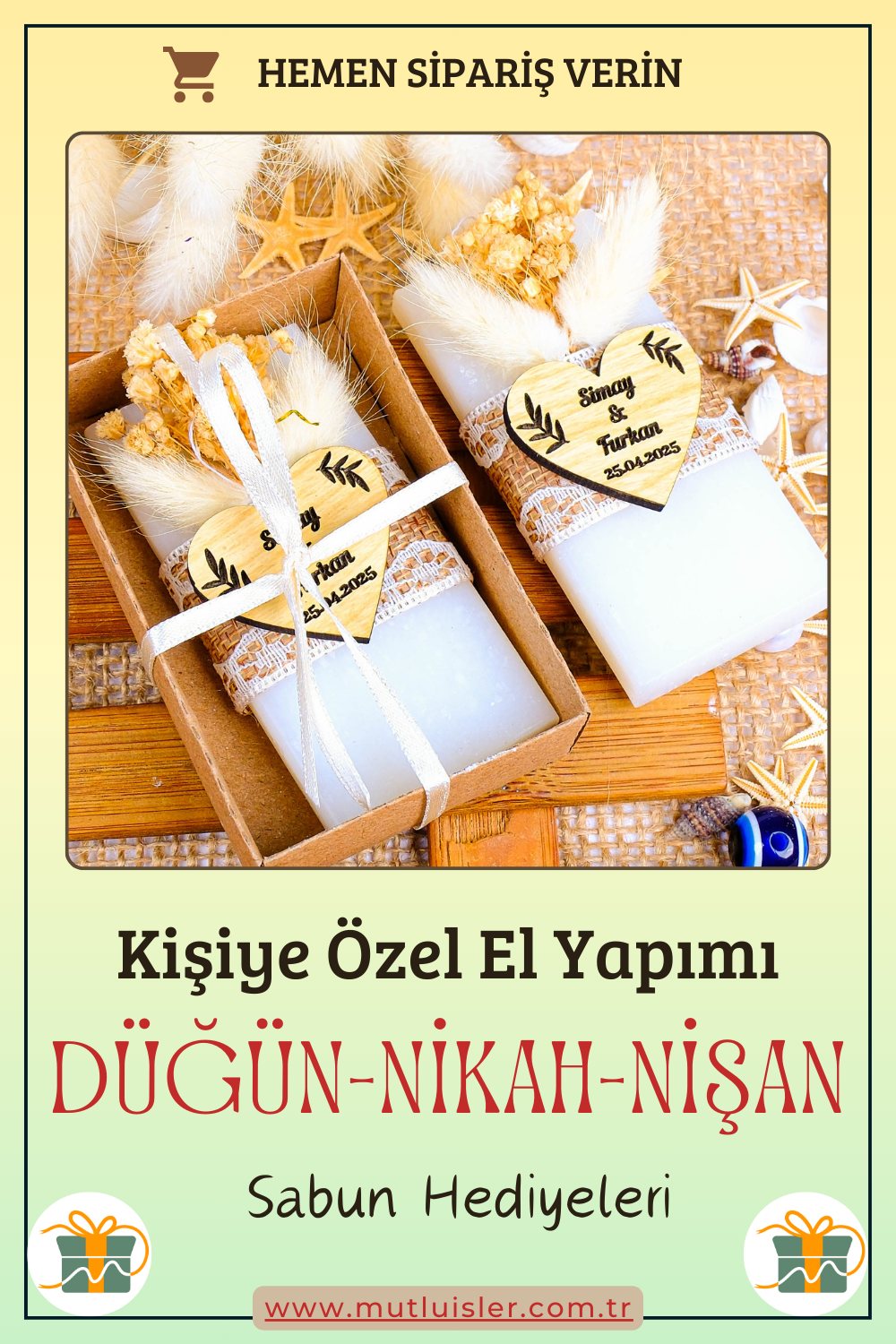 Kişiye Özel Hediyelik Kokulu Sabun Düğün Hediyeleri, Nikah Hediyeleri, Nişan Hediyeleri
