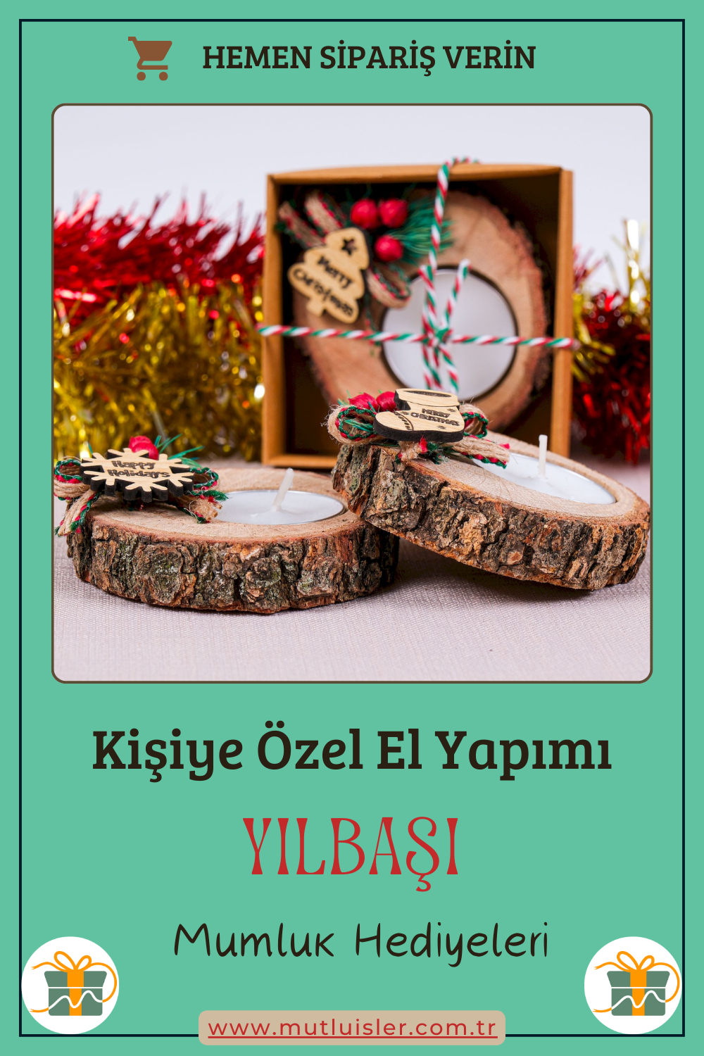Kişiye Özel Yılbaşı Ahşap Mumluk Hediyeleri | Unutulmaz Hediye Fikirleri