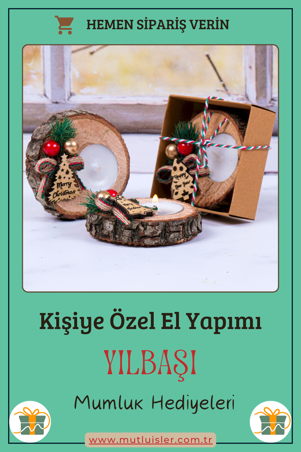 Kişiye Özel Yılbaşı Ahşap Mumluk Hediyeleri | Unutulmaz Hediye Fikirleri