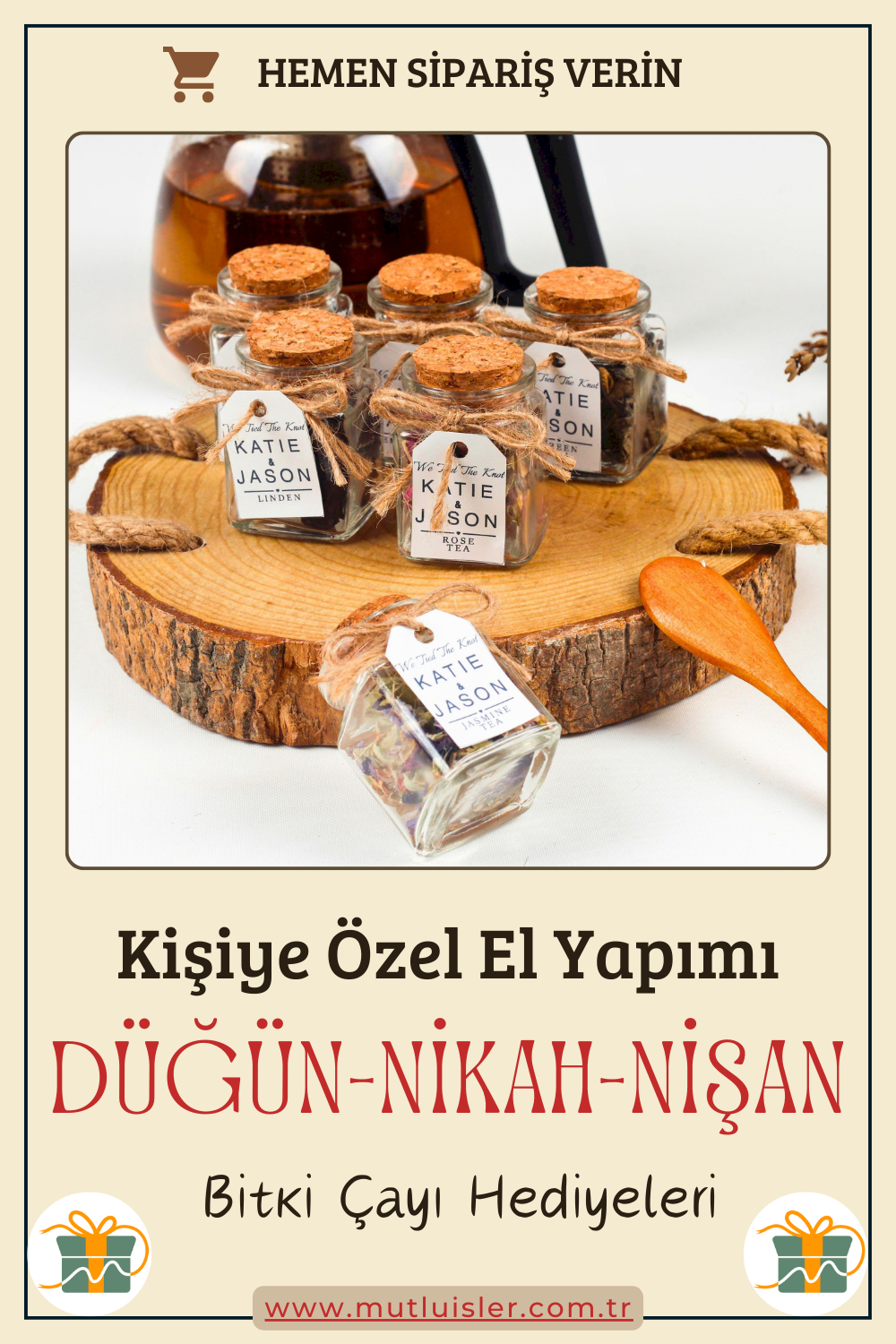Kişiye Özel Hediyelik Bitki Çayı Düğün Hediyeleri, Nikah Hediyeleri, Nişan Hediyeleri