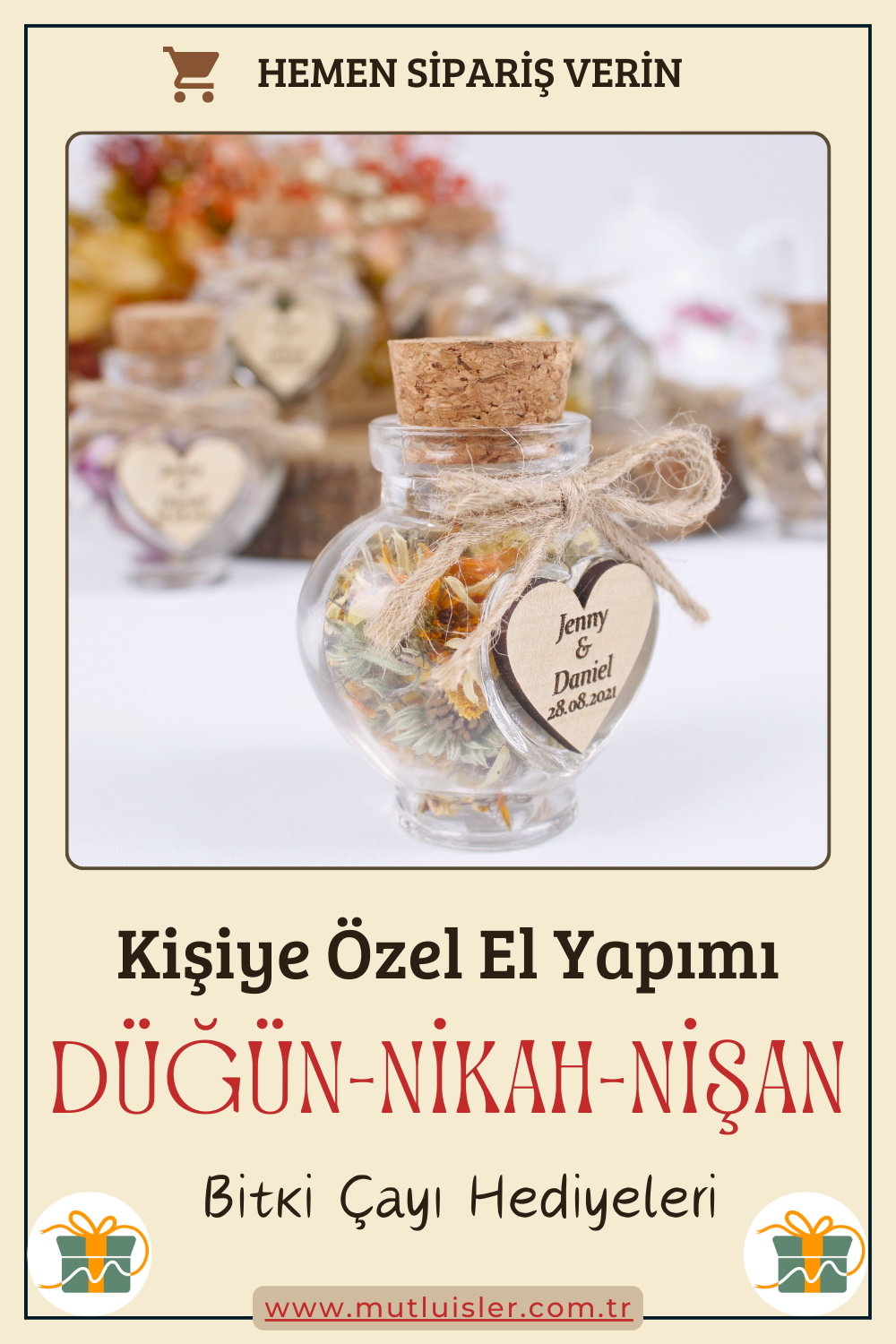 Kişiye Özel Hediyelik Bitki Çayı Düğün Hediyeleri, Nikah Hediyeleri, Nişan Hediyeleri