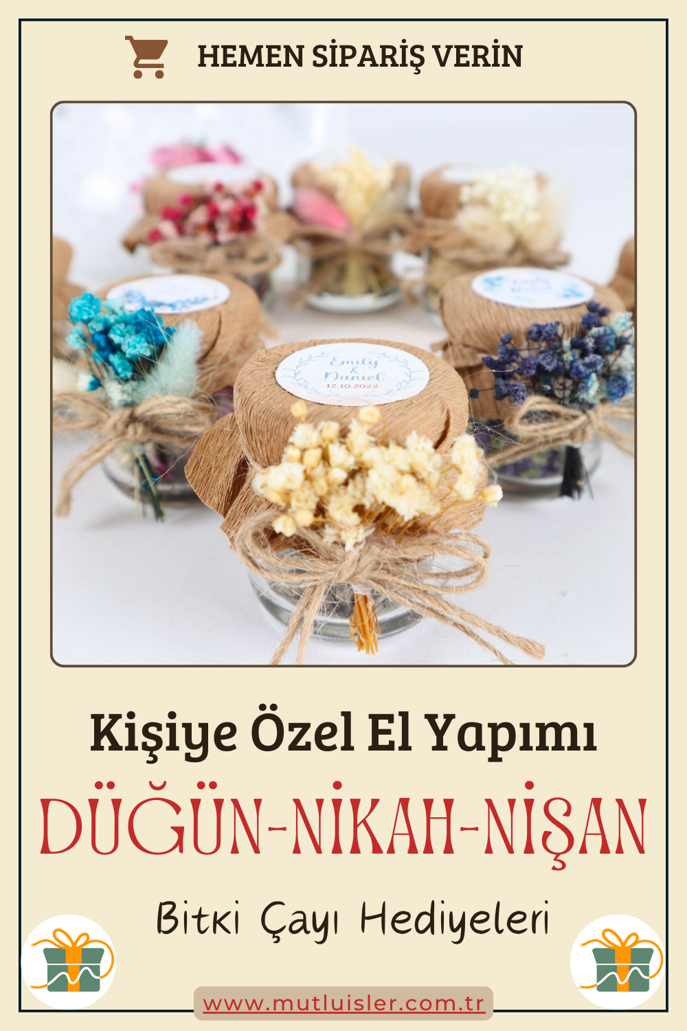 Kişiye Özel Hediyelik Bitki Çayı Düğün Hediyeleri, Nikah Hediyeleri, Nişan Hediyeleri