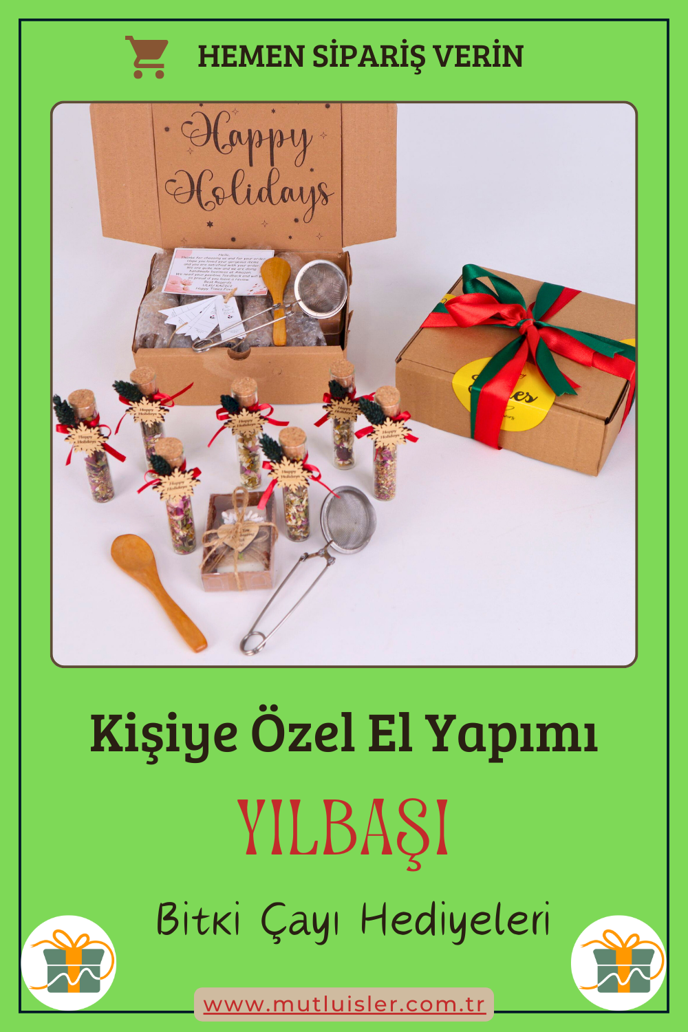 Kişiye Özel Hediyelik Bitki Çayı Seti Yılbaşı Hediyeleri