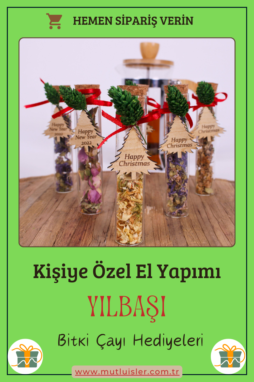 Kişiye Özel Hediyelik Bitki Çayı Yılbaşı Hediyeleri