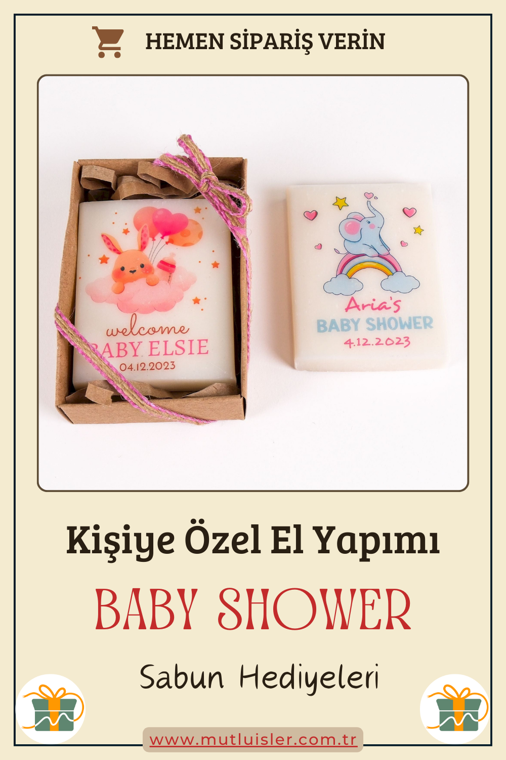 Kişiye Özel Hediyelik Kokulu Sabun Baby Shower Hediyeleri, Bebek Şekeri