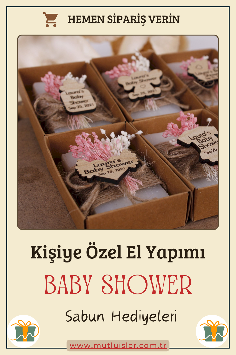 Kişiye Özel Hediyelik Kokulu Sabun Baby Shower Hediyeleri, Bebek Şekeri