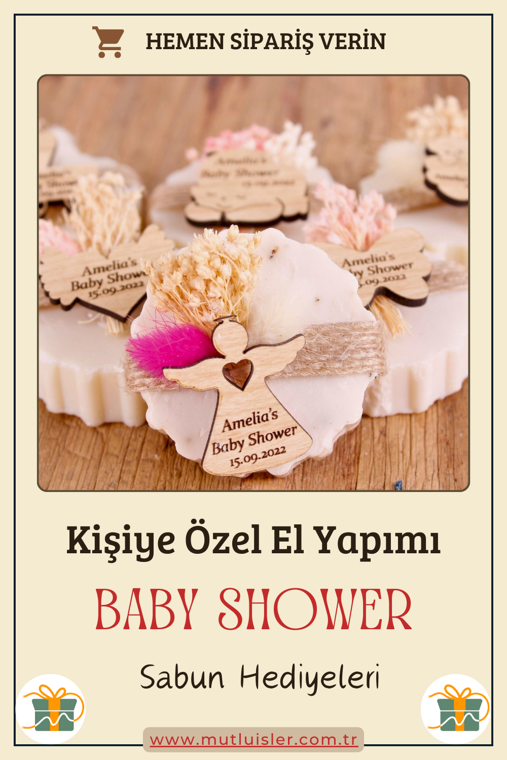 Kişiye Özel Hediyelik Kokulu Sabun Baby Shower Hediyeleri, Bebek Şekeri