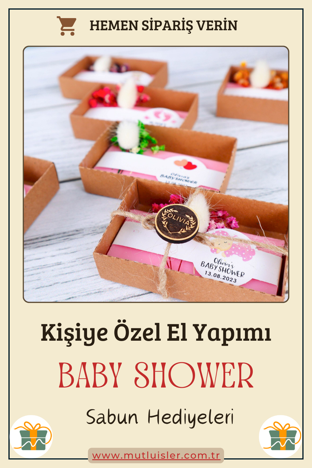 Kişiye Özel Hediyelik Kokulu Sabun Baby Shower Hediyeleri, Bebek Şekeri