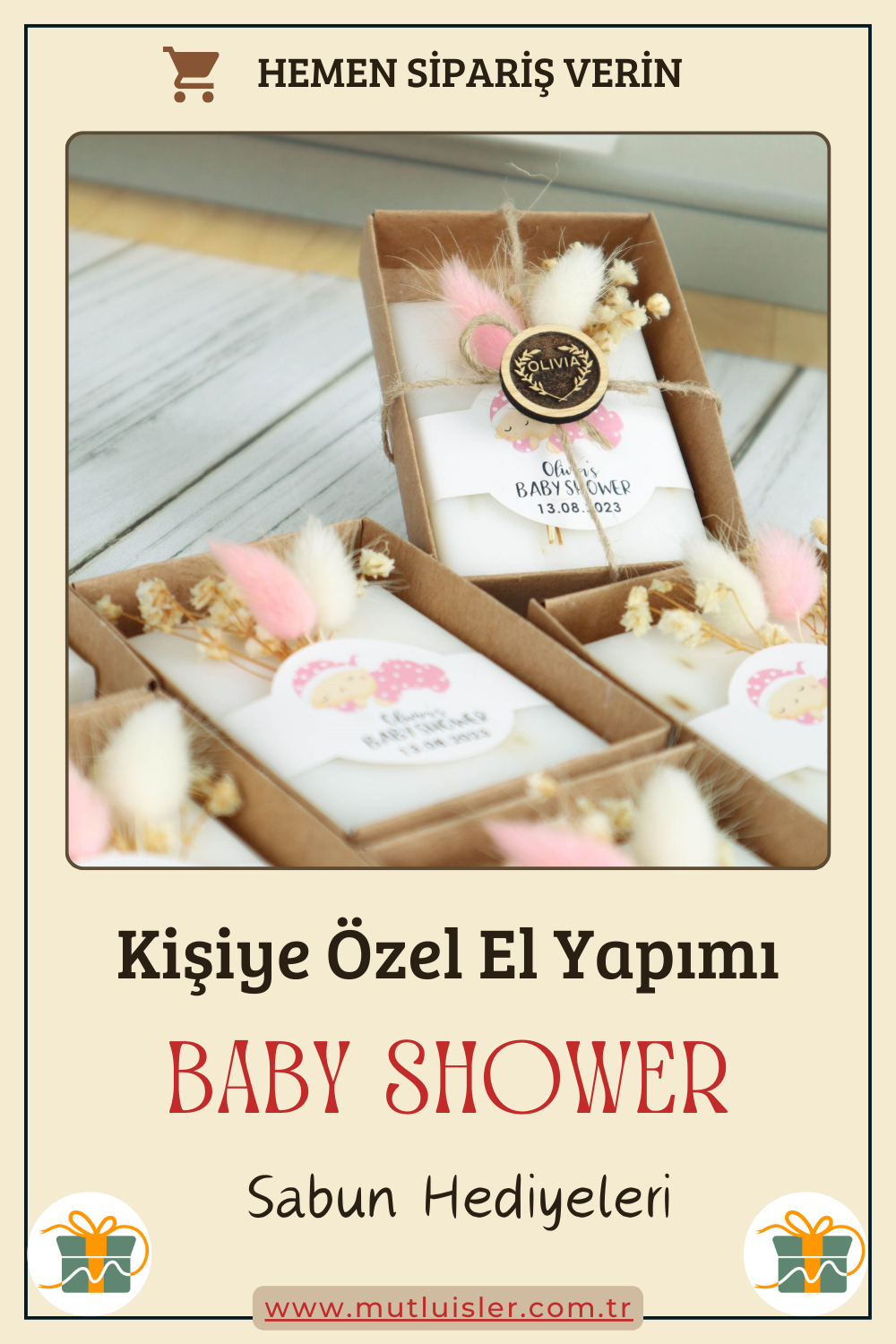 Kişiye Özel Hediyelik Kokulu Sabun Baby Shower Hediyeleri, Bebek Şekeri