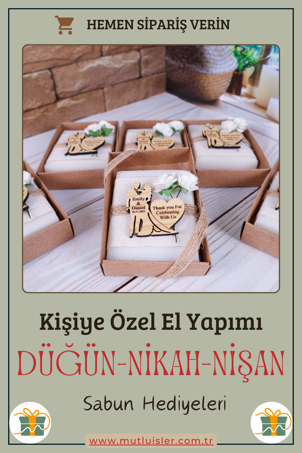 Kişiye Özel Hediyelik Kokulu Sabun Düğün Hediyeleri, Nikah Hediyeleri, Nişan Hediyeleri