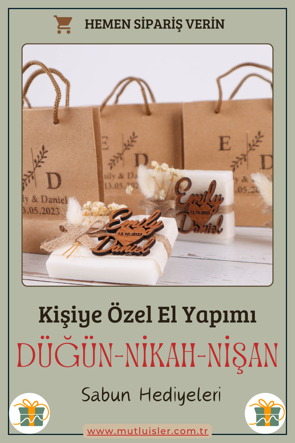 Kişiye Özel Hediyelik Kokulu Sabun Düğün Hediyeleri, Nikah Hediyeleri, Nişan Hediyeleri