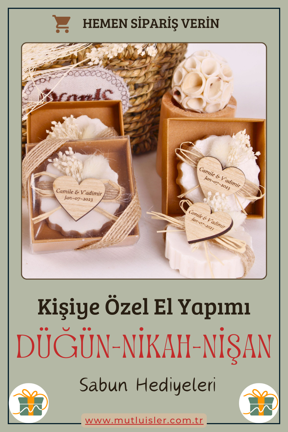Kişiye Özel Hediyelik Kokulu Sabun Düğün Hediyeleri, Nikah Hediyeleri, Nişan Hediyeleri