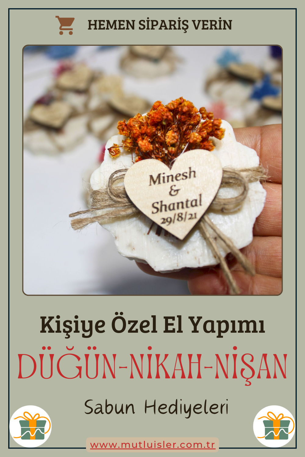 Kişiye Özel Hediyelik Kokulu Sabun Düğün Hediyeleri, Nikah Hediyeleri, Nişan Hediyeleri