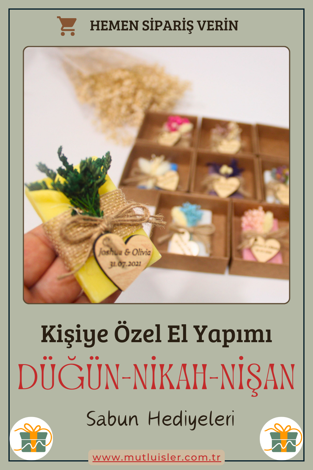 Kişiye Özel Hediyelik Kokulu Sabun Düğün Hediyeleri, Nikah Hediyeleri, Nişan Hediyeleri