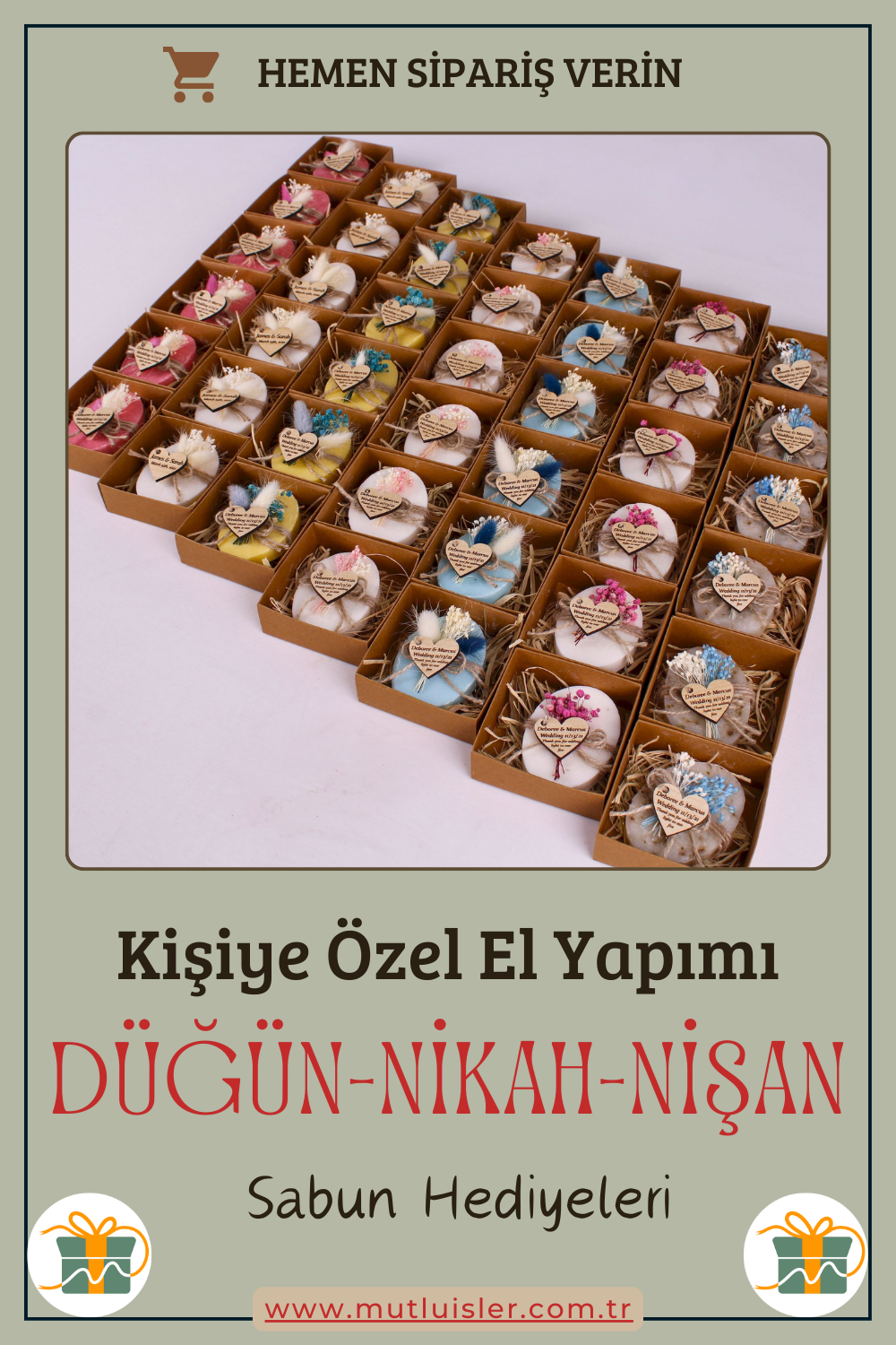 Kişiye Özel Hediyelik Kokulu Sabun Düğün Hediyeleri, Nikah Hediyeleri, Nişan Hediyeleri