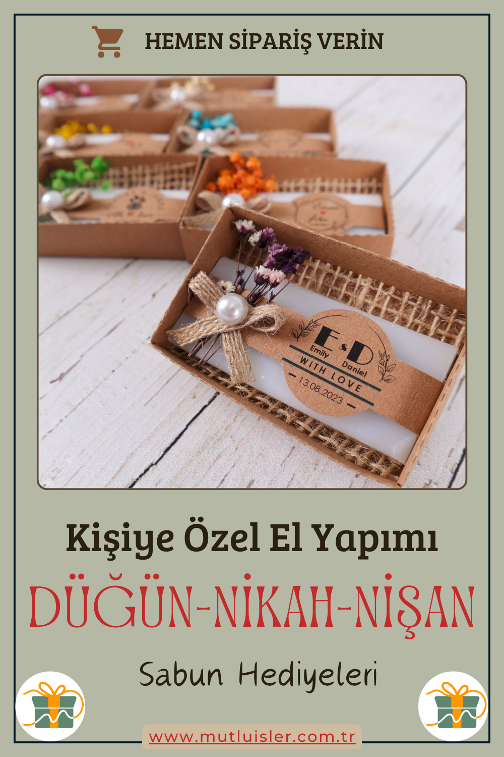 Kişiye Özel Hediyelik Kokulu Sabun Düğün Hediyeleri, Nikah Hediyeleri, Nişan Hediyeleri