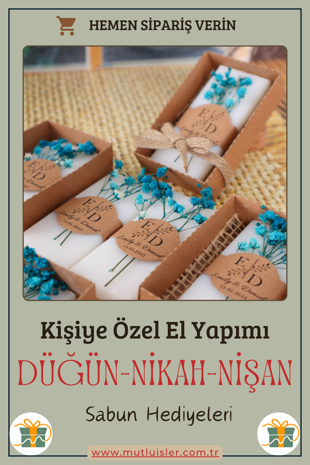 Kişiye Özel Hediyelik Kokulu Sabun Düğün Hediyeleri, Nikah Hediyeleri, Nişan Hediyeleri
