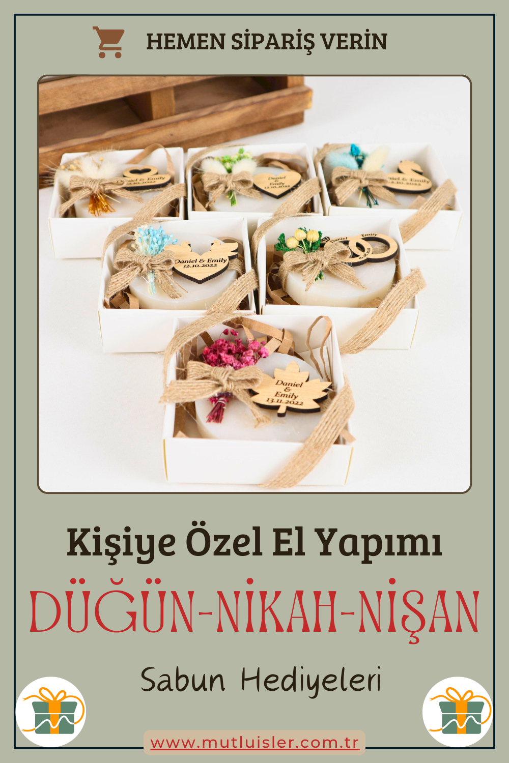 Kişiye Özel Hediyelik Kokulu Sabun Düğün Hediyeleri, Nikah Hediyeleri, Nişan Hediyeleri