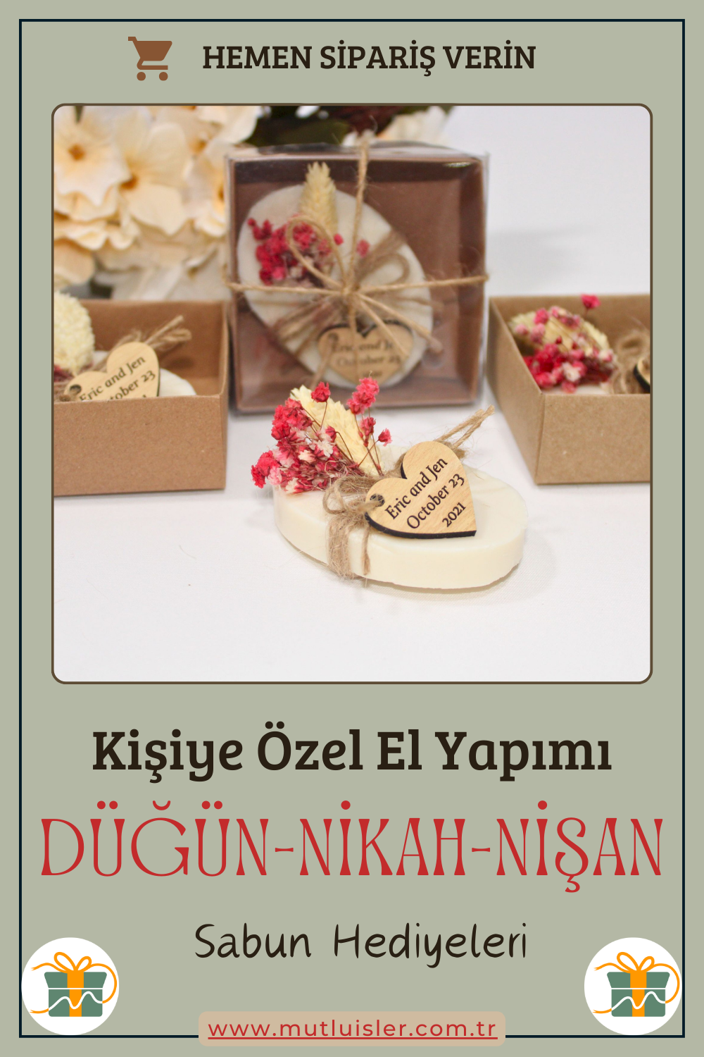 Kişiye Özel Hediyelik Kokulu Sabun Düğün Hediyeleri, Nikah Hediyeleri, Nişan Hediyeleri