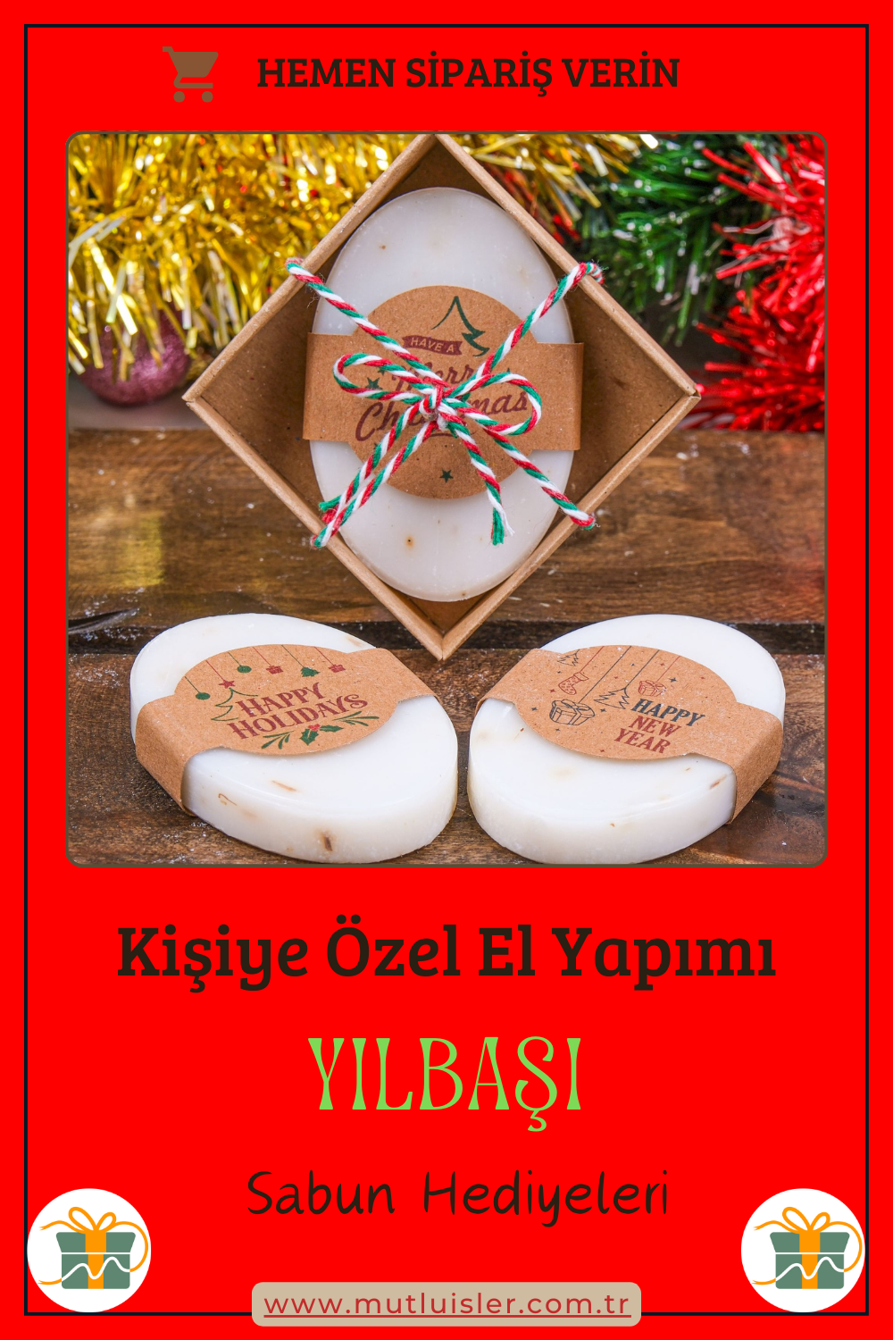 Kişiye Özel Hediyelik Kokulu Sabun Yılbaşı Hediyeleri, Yeni Yıl Hediyesi, Farklı Yılbaşı Hediyeleri