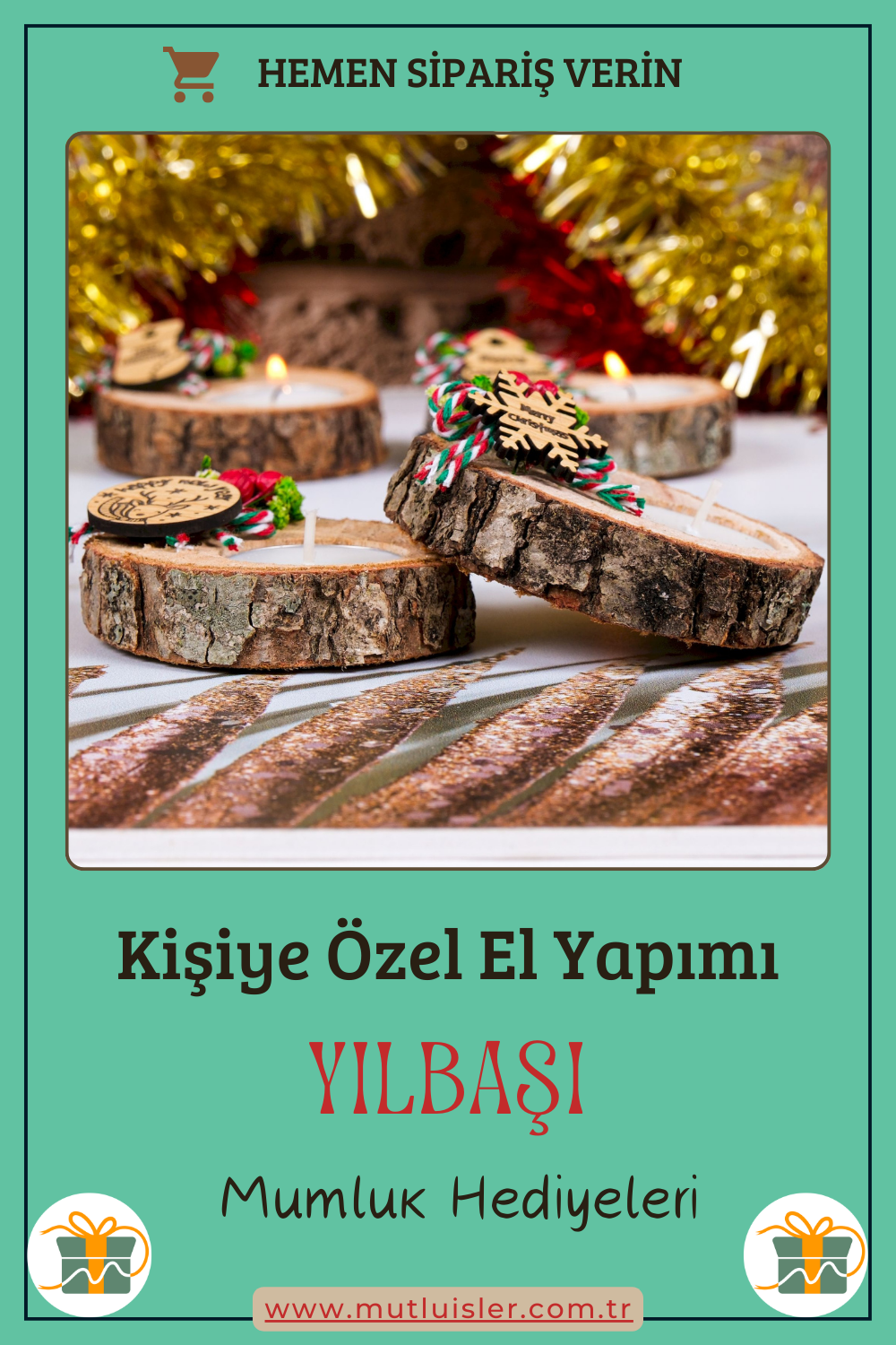 Kişiye Özel Yılbaşı Ahşap Mumluk Hediyeleri | Unutulmaz Hediye Fikirleri