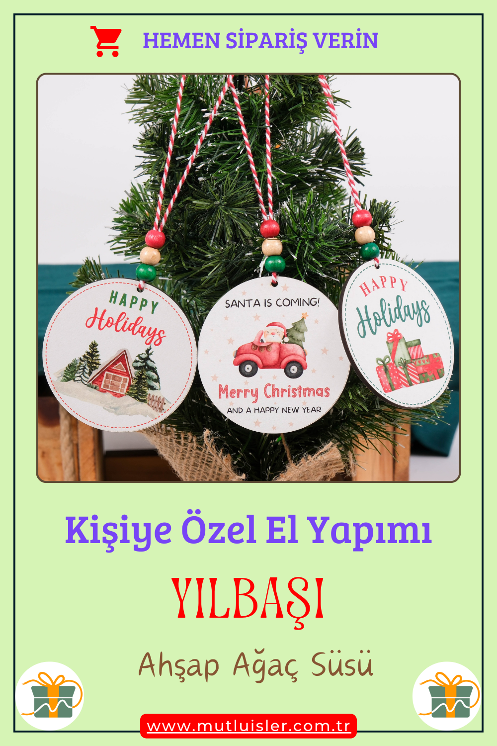 Kişiselleştirilmiş Yılbaşı Ağacı Süsleri, Yılbaşı Süsleri, Yeni Yıl Süsleri, Çam Ağacı Süslemeleri