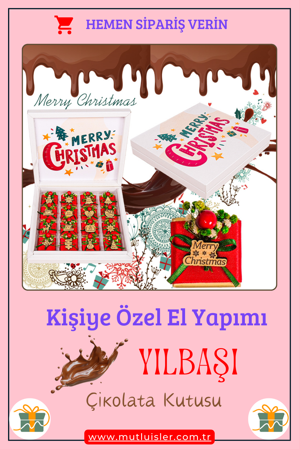 Kişiye Özel Yılbaşı Çikolata Kutusu, Yılbaşı İkramlık, Yeni Yıl Kutlaması