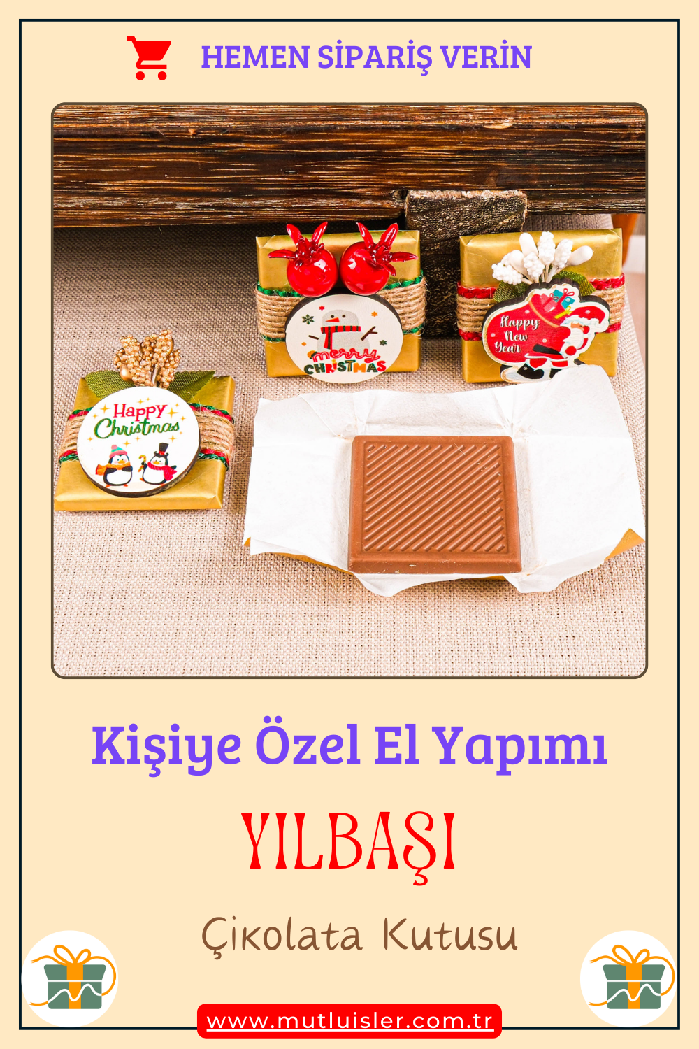 Kişiye Özel Yılbaşı Çikolata Kutusu, Yılbaşı İkramlık, Yeni Yıl Kutlaması