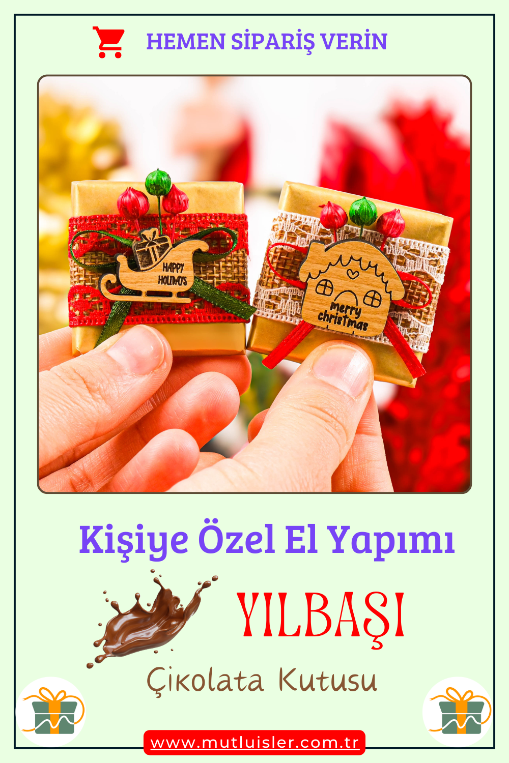 Kişiye Özel Yılbaşı Çikolata Kutusu, Yılbaşı İkramlık, Yeni Yıl Kutlaması