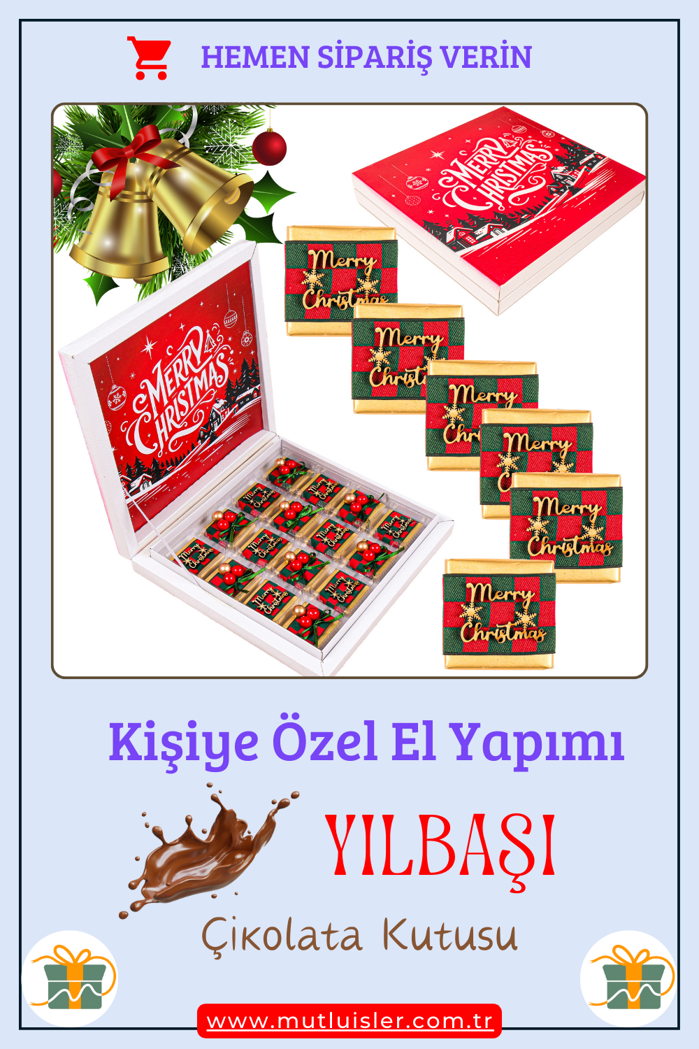 Kişiye Özel Yılbaşı Çikolata Kutusu, Yılbaşı İkramlık, Yeni Yıl Kutlaması