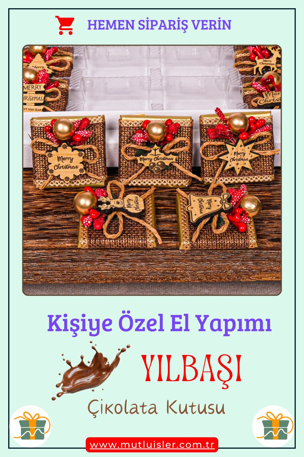 Kişiye Özel Yılbaşı Çikolata Kutusu, Yılbaşı İkramlık, Yeni Yıl Kutlaması