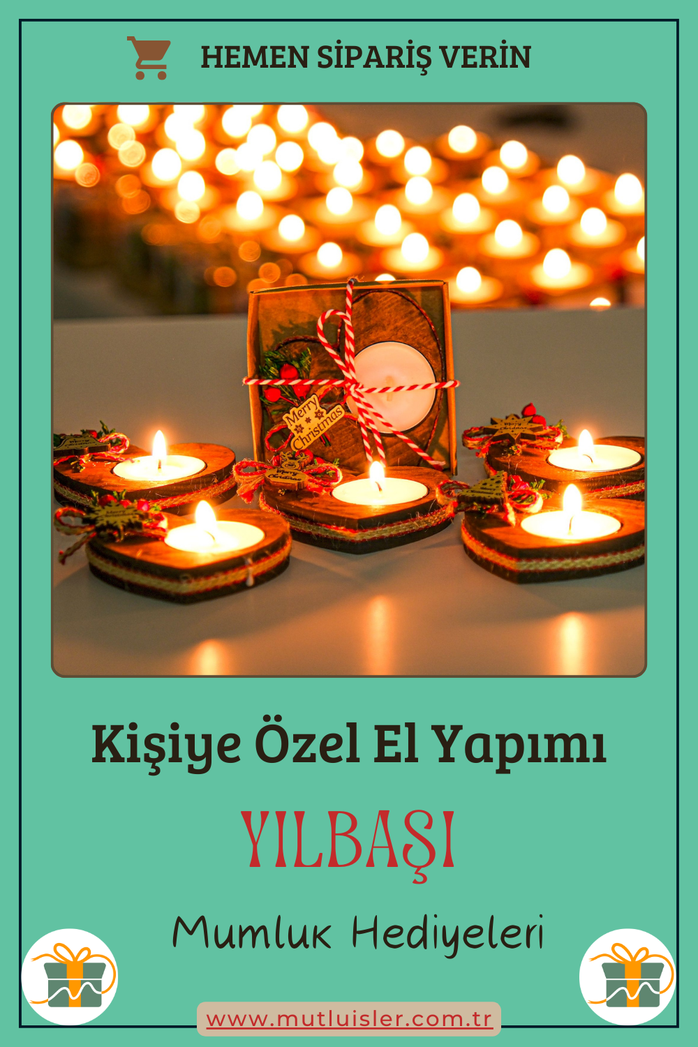 Kişiye Özel Yılbaşı Ahşap Mumluk Hediyeleri, Unutulmaz Hediye Fikirleri, Kalp Şeklinde Mumluk