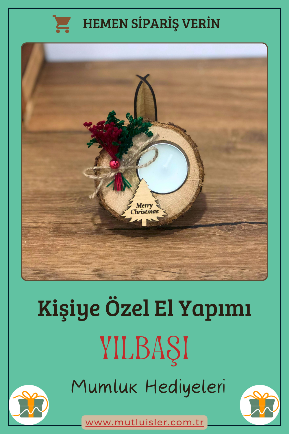 Kişiye Özel Yılbaşı Ahşap Mumluk Hediyeleri | Unutulmaz Hediye Fikirleri