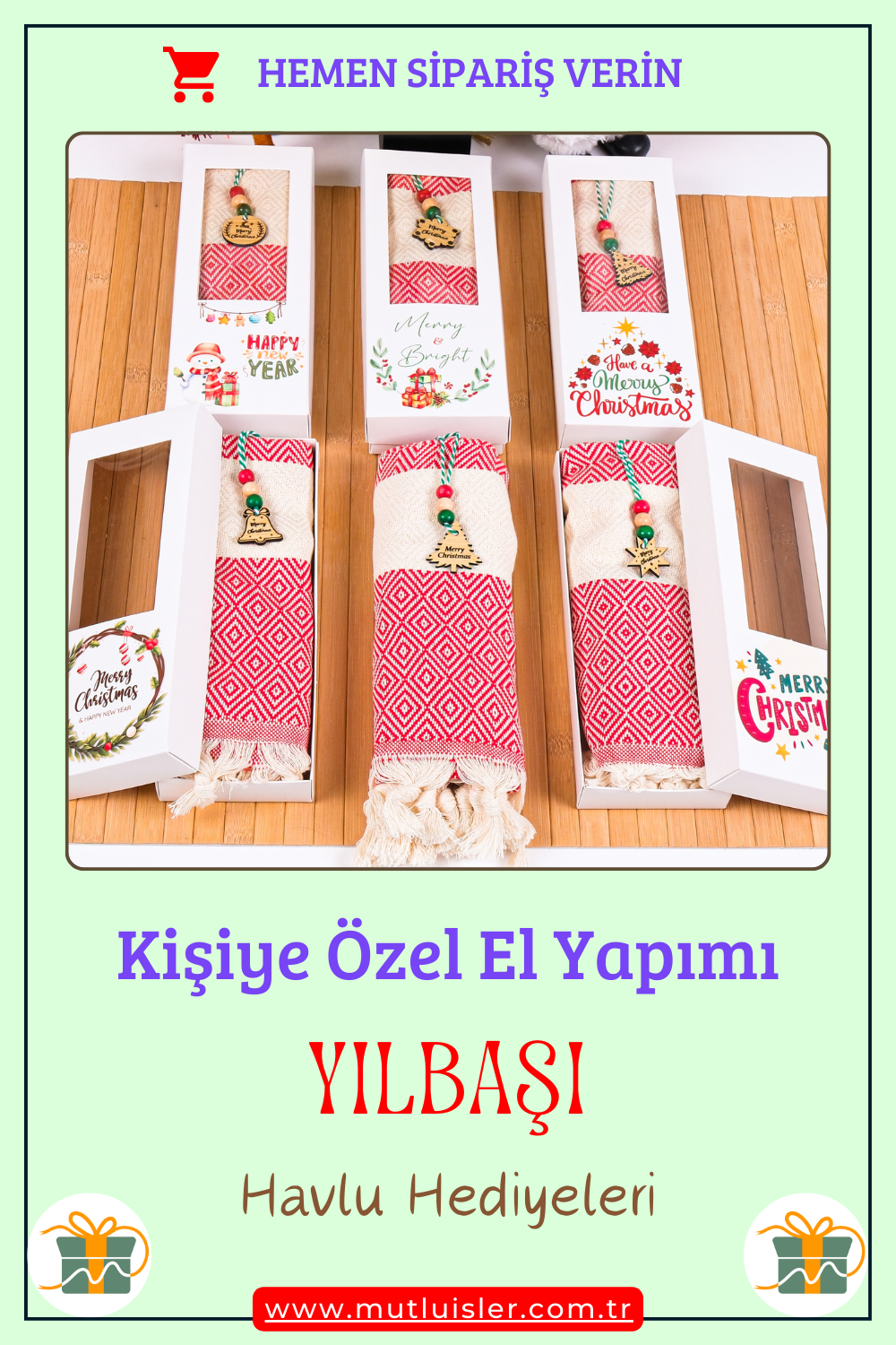 Yılbaşı Temalı Havlu, Kişiye Özel Yılbaşı Hediyesi Fikirleri, Yılbaşı Havlusu, Yeni Yıl Hediyesi