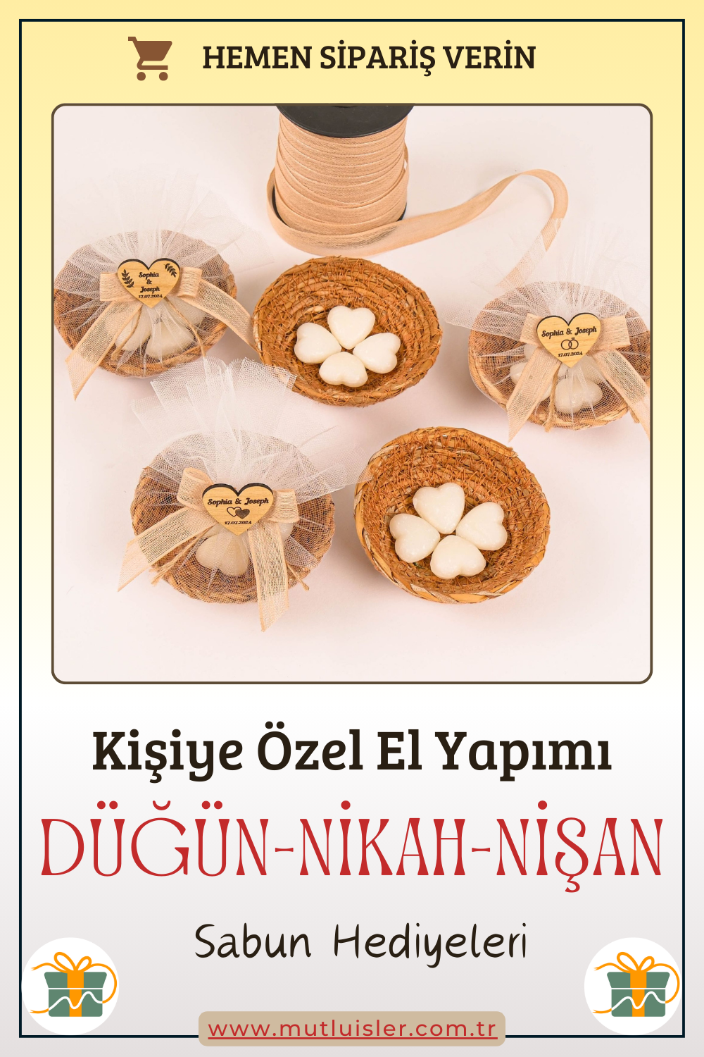 Kişiye Özel Hediyelik Kokulu Sabun Düğün Hediyeleri, Nikah Hediyeleri, Nişan Hediyeleri
