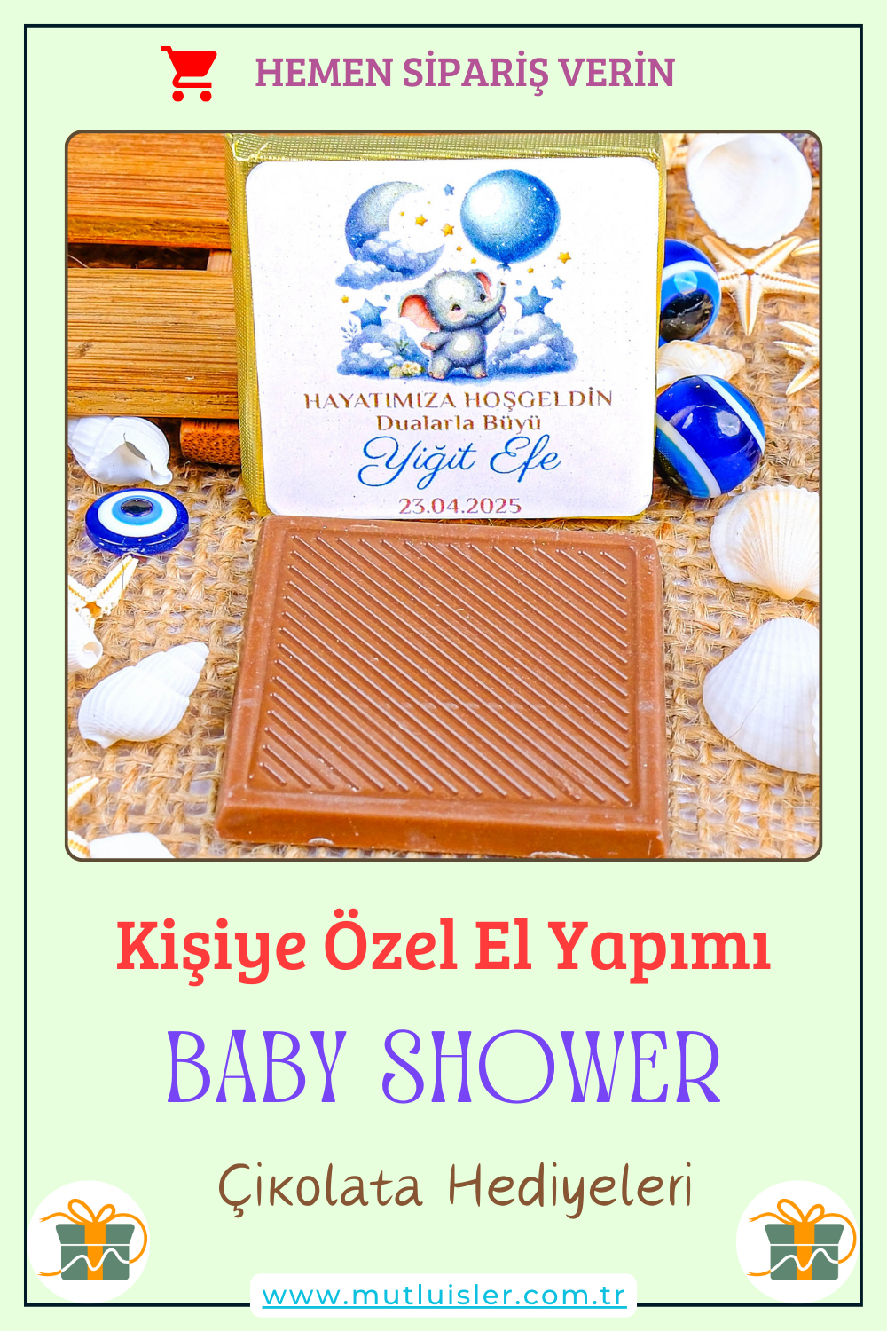 Kişiye Özel Baby Shower Çikolata Kutusu, Cinsiyet Partisi, Doğum Günü Kutlaması